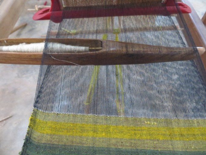 Left to right, left foot down